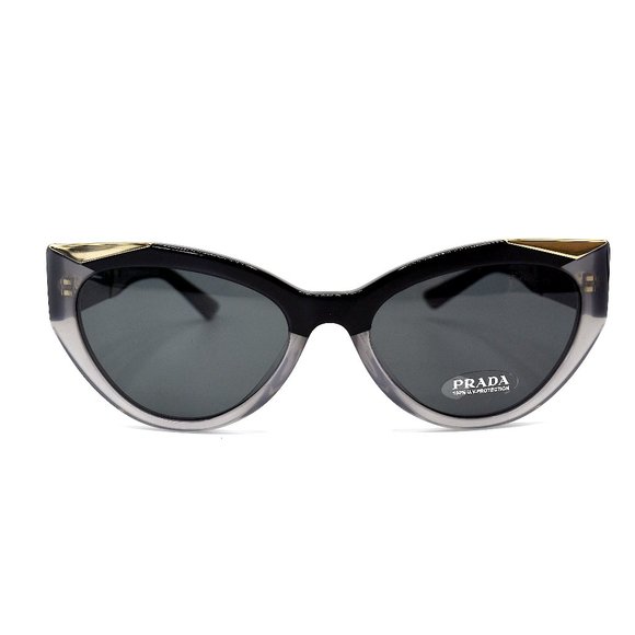 NEW PRADA PR 03WS 03M5S0 BLACK / OPAL GREY AUTHENTIC SUNGLASSES 55-18 - Picture 2 of 7